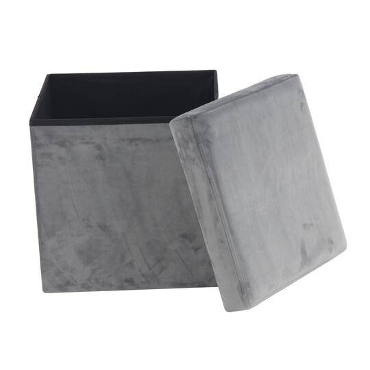 17" Modern Fabric Storage Stool